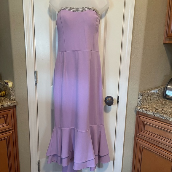 VENUS Dresses & Skirts - Lavender strapless dress with rhinestones. Size 16